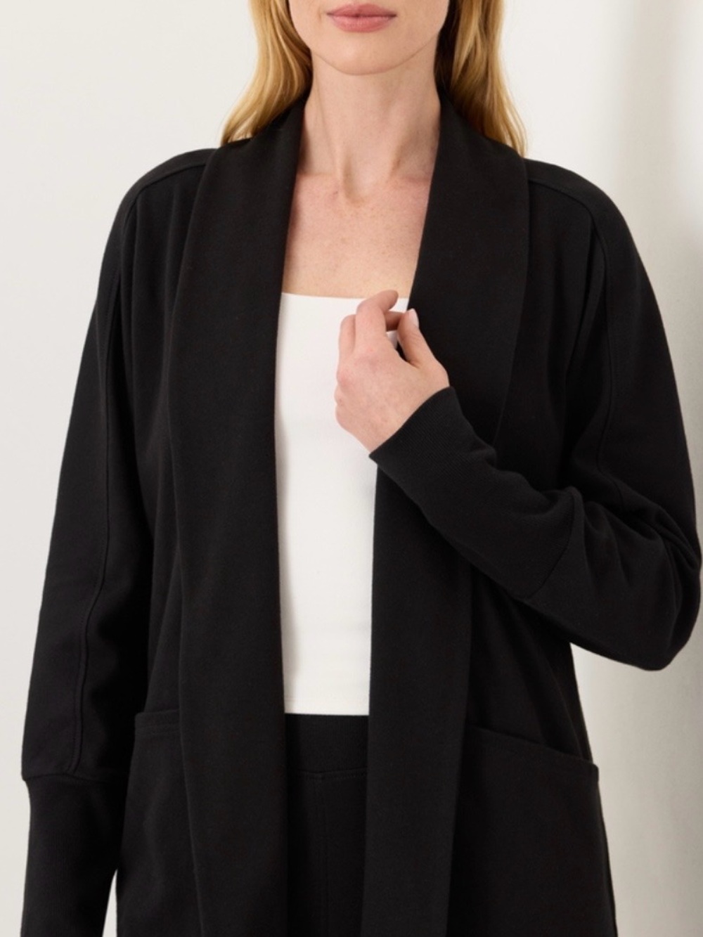 Pact Black Open Drape Women's Cardigan with Pockets and Joggers. Both xxl - Picture 8 of 13